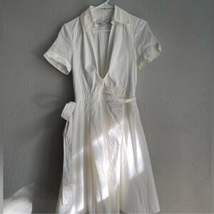 Diane Von Furstenberg Eyelet Linen Dress